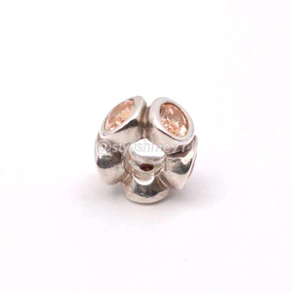 Authentic PANDORA Retired Champagne Oval Lights Charm - Picture 6 of 7